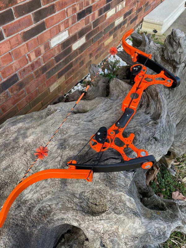 G-Rex lever bow in Blaze Orange anodize